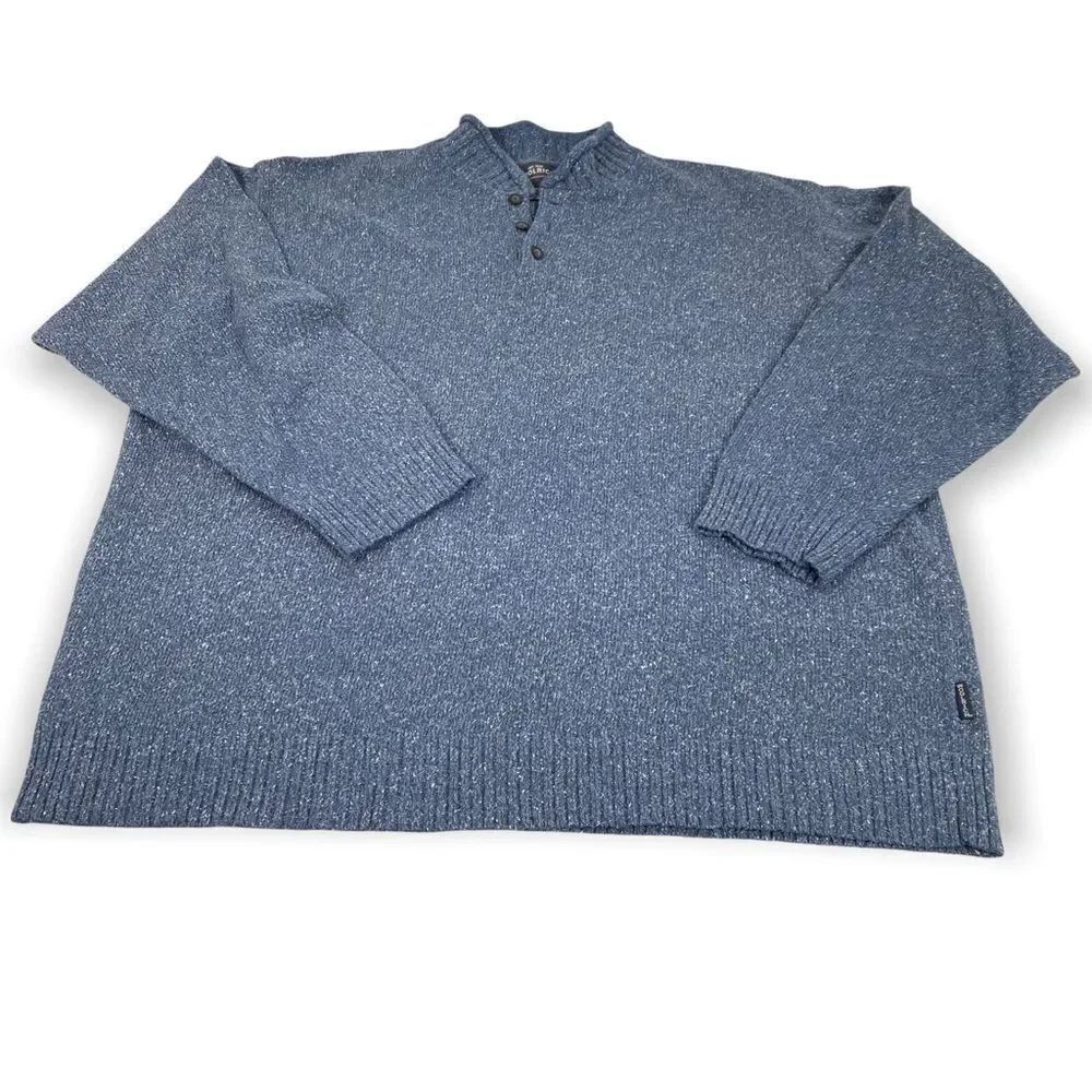 Woolrich Mens Cotton Blend Pullover Sweater size 2XL Blue
